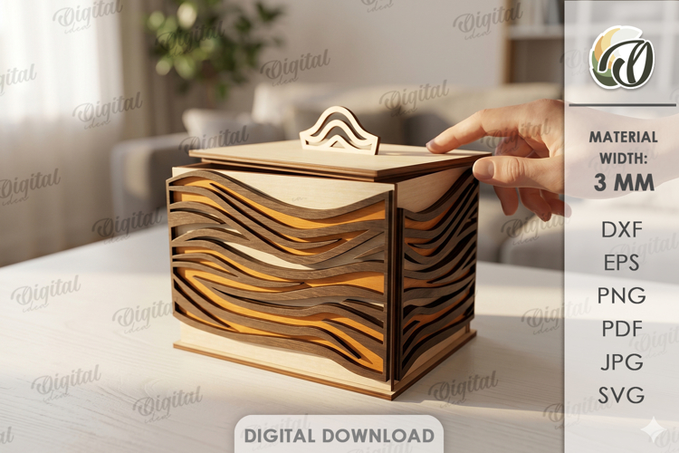 Decorative Jewelry Box Laser cut. Keepsake Box SVG