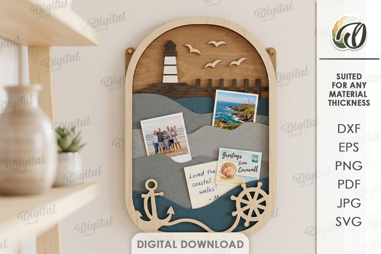 3D Felt Memory Organizer Laser Cut. Wall Home Decor SVG