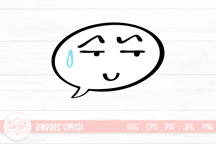 Lazy Bubble Emoji Character Illustration