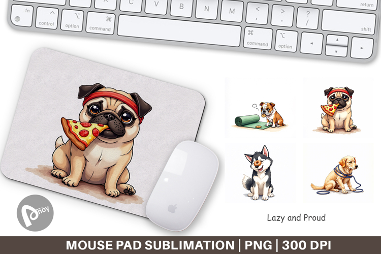 Anti-Fitness Dog Mouse Pad