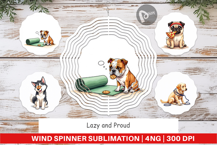 Anti-Fitness Dog Wind Spinner