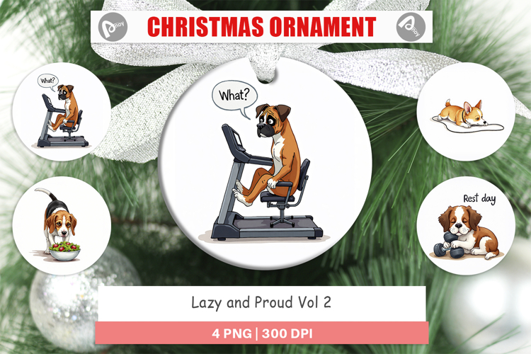 Anti-Fitness Dog Ornament