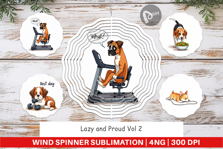Anti-Fitness Dog Wind Spinner