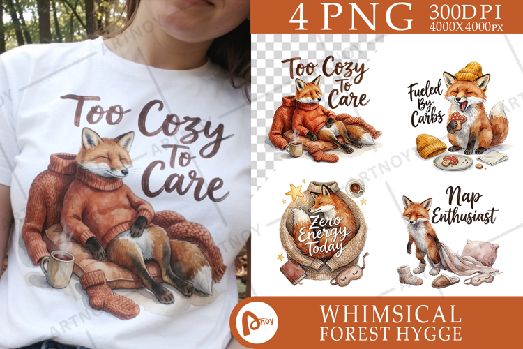 Lazy Fox Cozy Hygge Sublimation