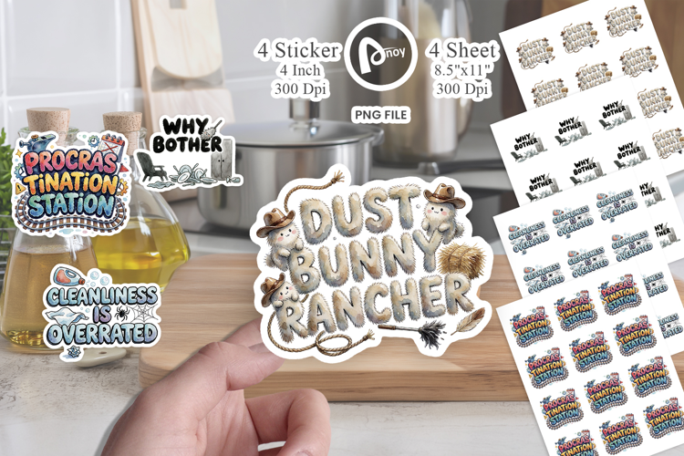 Lazy Housework Boycott Sticker