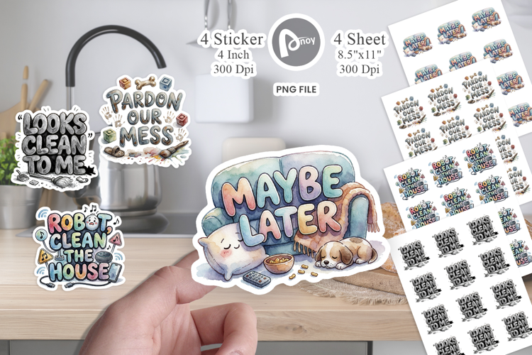 Lazy Housework Boycott Sticker