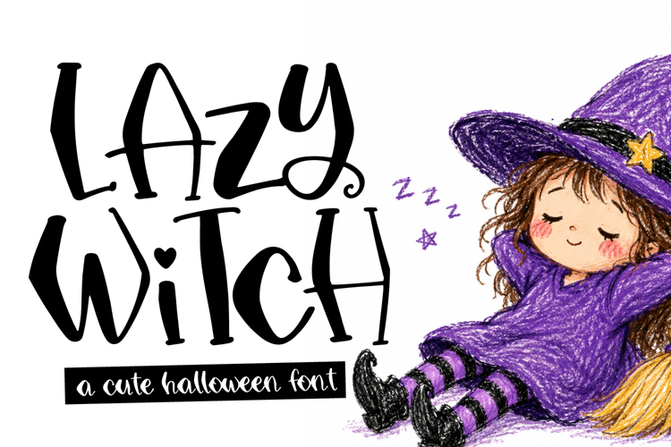 Lazy Witch - Cute Halloween Font
