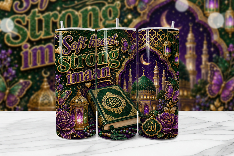 Soft Heart Strong Imaan Muslim Tumbler