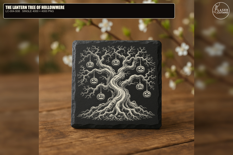 Lantern Tree of Hollowmere Halloween PNG | Laser Engraving