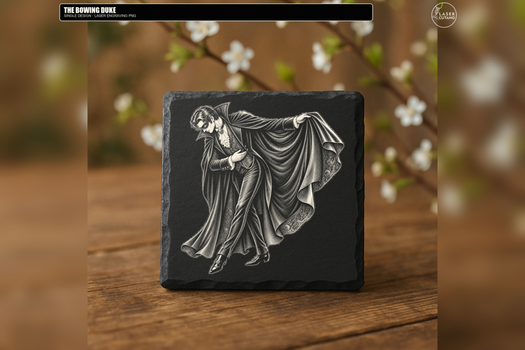 Bowing Duke Gothic Laser Engraving PNG
