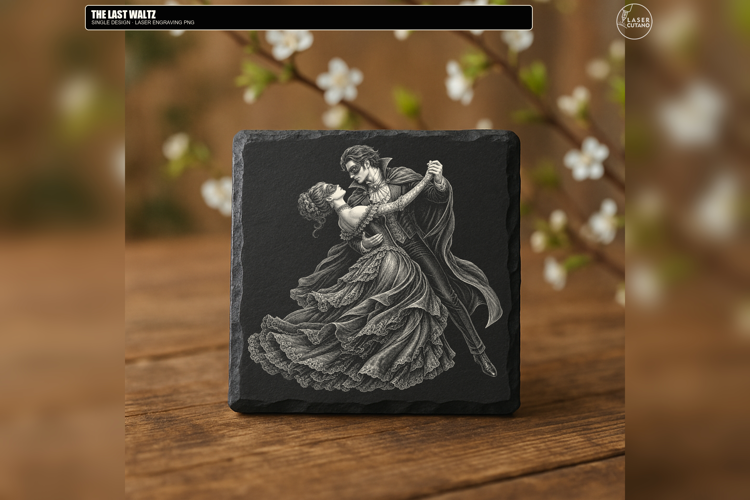 Last Waltz Gothic Laser Engraving PNG