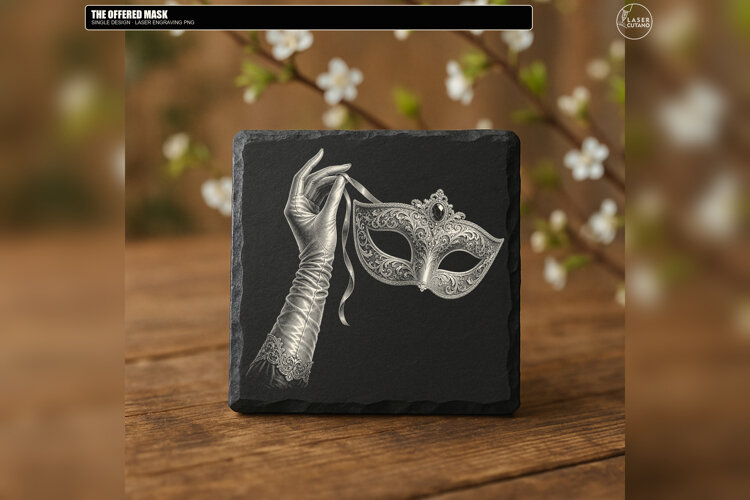 Offered Mask Gothic Laser Engraving PNG example image 1