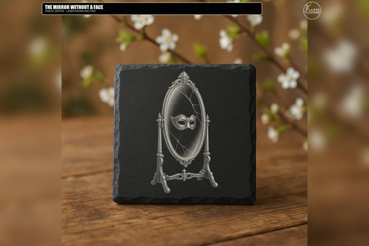 Mirror Without a Face Gothic Engraving PNG