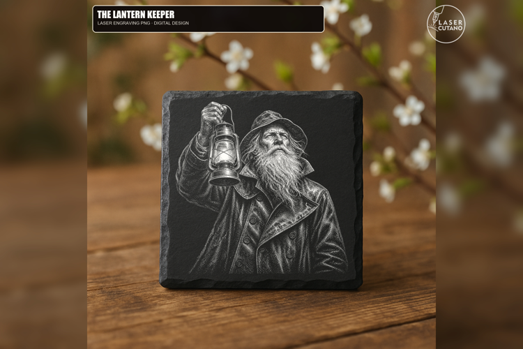 The Lantern Keeper - Laser Engraving PNG