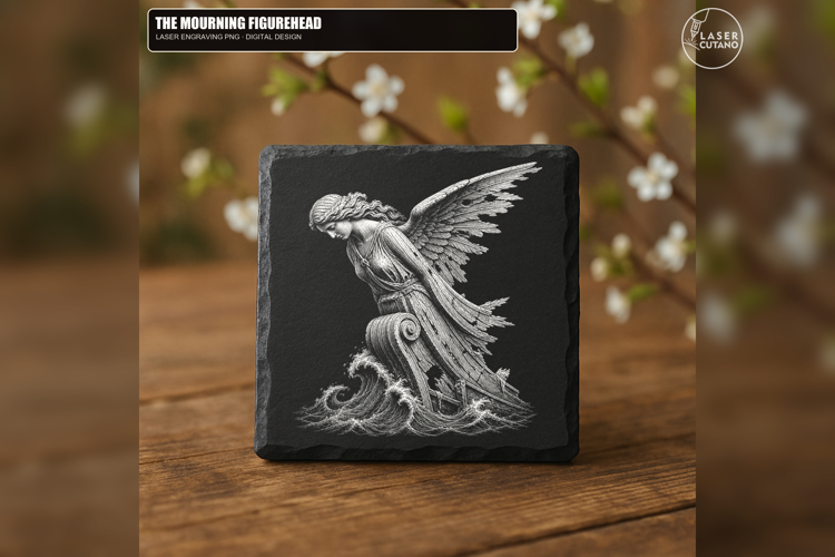 The Mourning Figurehead - Laser Engraving PNG