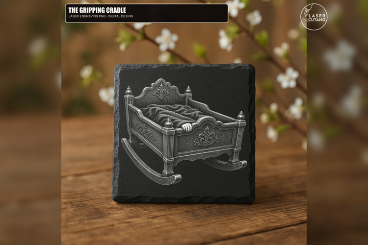 The Gripping Cradle - 1 Laser Engraving PNG Design