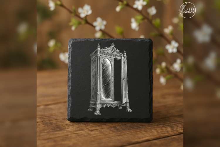 The Cabinet of the Absent Gothic Laser Engraving PNG