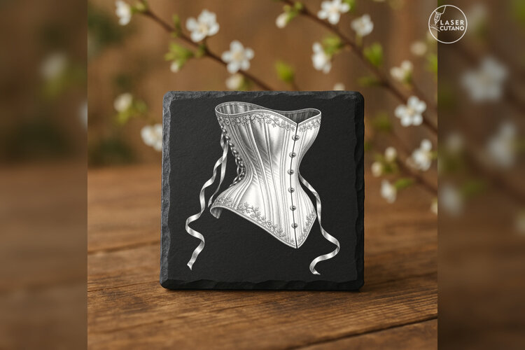 The Mourning Bodice Victorian Gothic Laser Engraving PNG example image 1