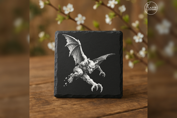 The Unmoored Gargoyle Gothic Laser Engraving PNG