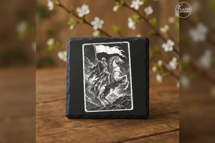 The Pale Rider Occult Laser Engraving PNG