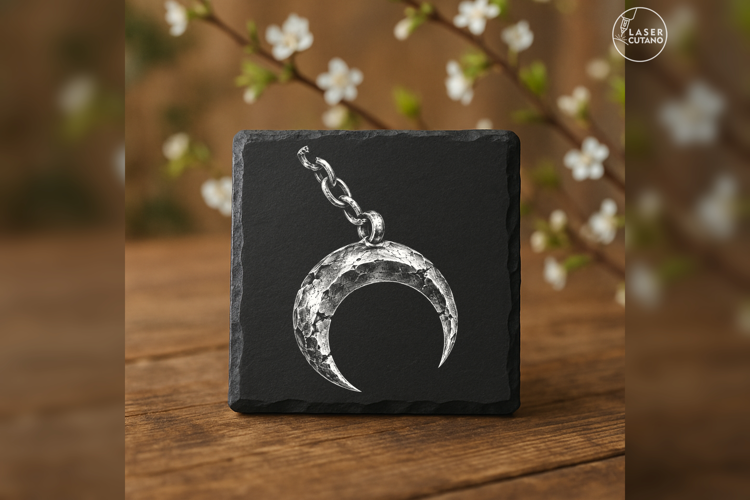 The Fallen Crescent Occult Laser Engraving PNG