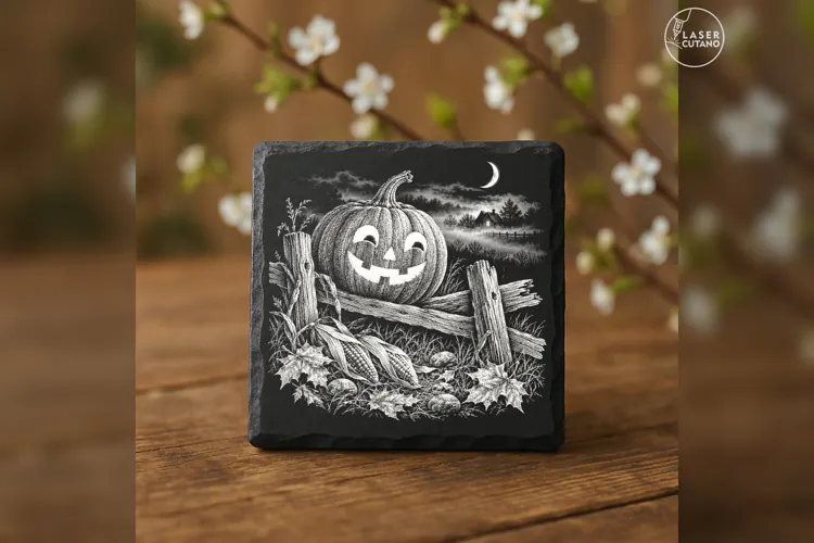 The Harvest Greeting Vintage Halloween Laser Engraving PNG