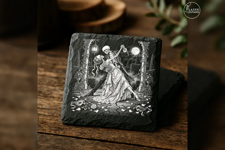 The Lantern Waltz Gothic Skeleton Laser Engraving PNG
