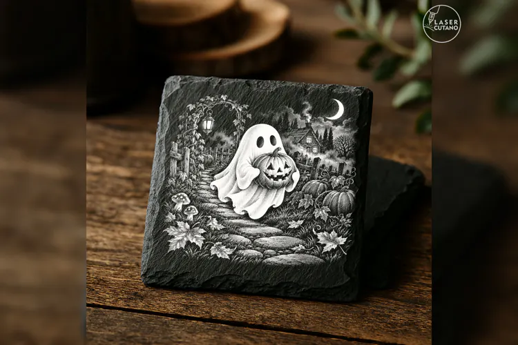 The Pumpkin Courier Cute Spooky Halloween Laser Engraving PN