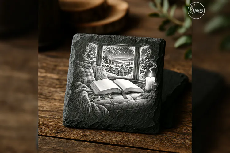 Lamplit Chapter Winter Christmas Laser Engraving PNG