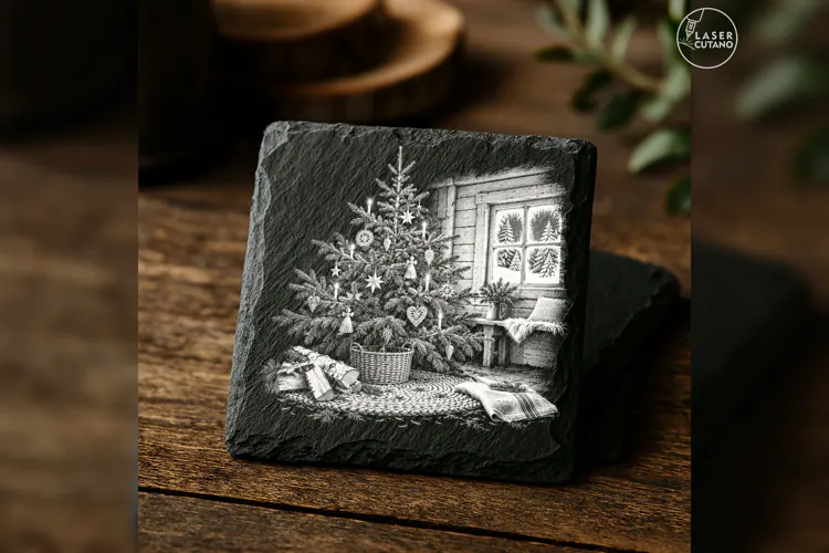 The Whitewood Christmas Fir Christmas Laser Engraving PNG