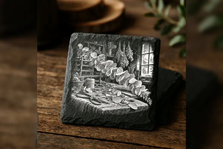 The Frosted Eucalyptus Workshop Laser Engraving PNG