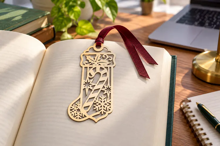 Stocking Christmas Winter Holiday Bookmark Laser Cut SVG