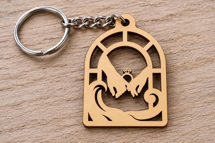 Graduation Arch Keychain Laser Cut SVG PNG Design, Wooden