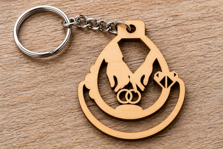 Graduation Teardrop Diamond Keychain Laser Cut SVG PNG Desig