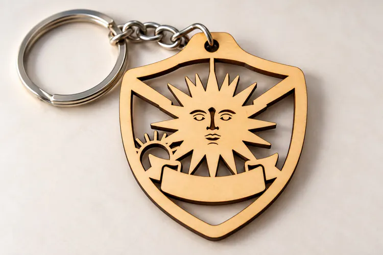 Sun Face Shield Keychain Laser Cut SVG PNG Design sun shield