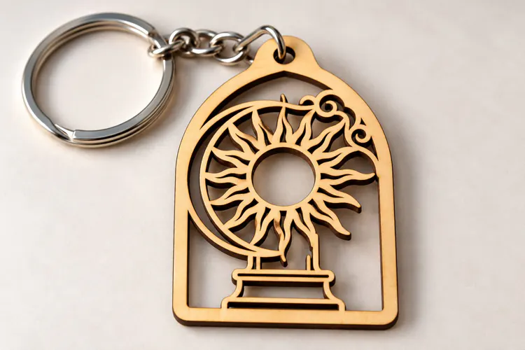 Sunflower Arch Keychain Laser Cut Svg Png Dxf Eps Design