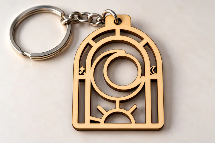 Celestial Circle Arch Keychain Laser Cut Svg Png Dxf Eps