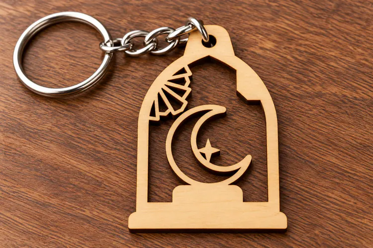 Moon Star Gothic Arch Keychain Laser Cut Svg Png Dxf Eps