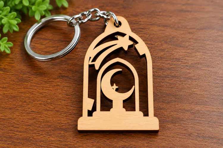 Moon Arch Window Keychain Laser Cut Svg Png Dxf Eps Design