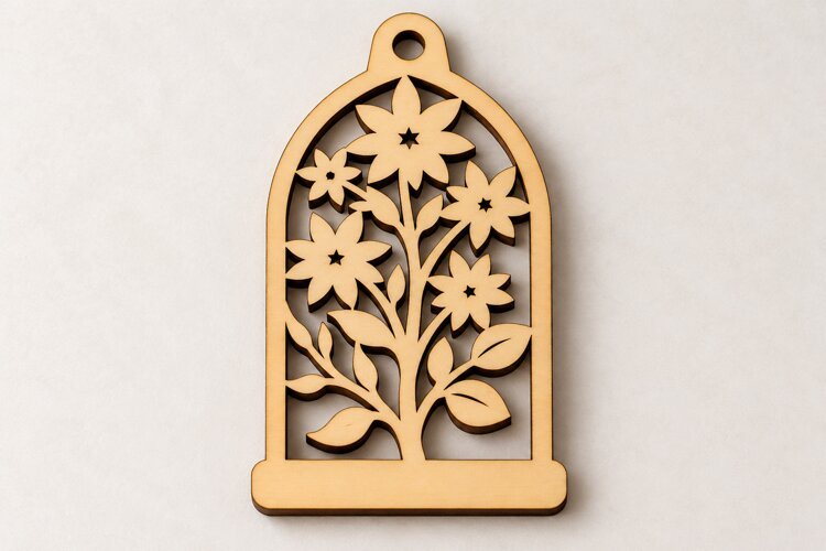 Wildflower Garden Arch Keychain Laser Cut Svg Png Dxf Eps example image 1