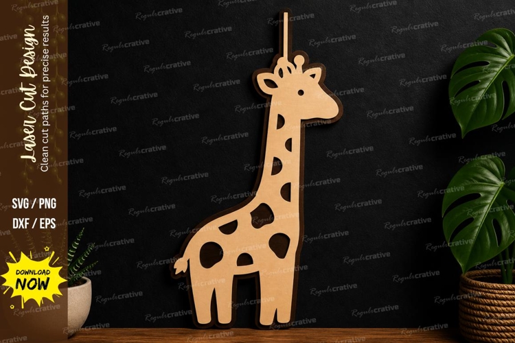 Giraffe Animal Decor laser cut svg File giraffe laser cut example image 1
