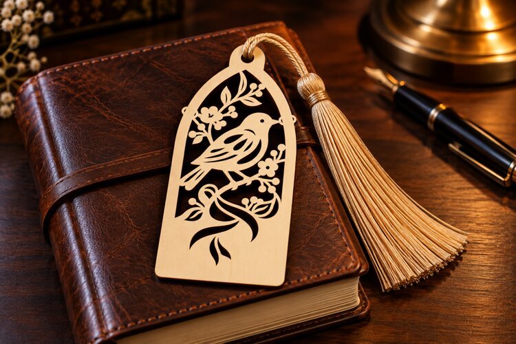 Arched Rose Bouquet Bookmark Laser Cut SVG PNG Design example image 1