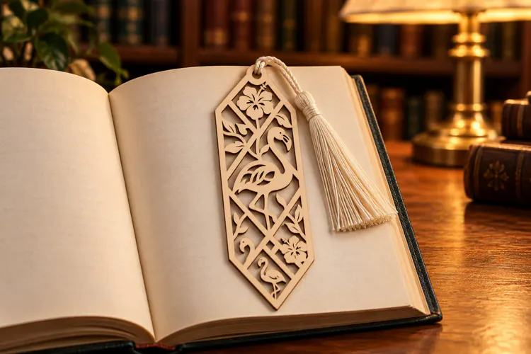 Botanical Floral Bookmark Laser Cut SVG Design laser cut svg