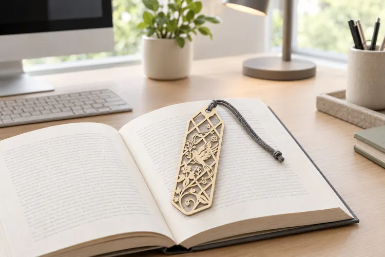 Floral Vine Botanical Bookmark Laser Cut SVG laser cut svg