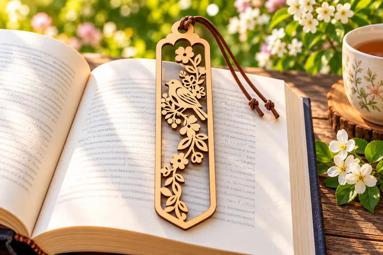 Wildflower Garden Slim Bookmark Laser Cut SVG PNG DXF EPS