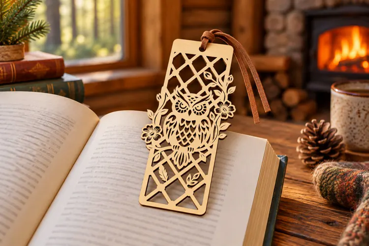 Geometric Flower Lattice Bookmark Laser Cut SVG PNG DXF EPS