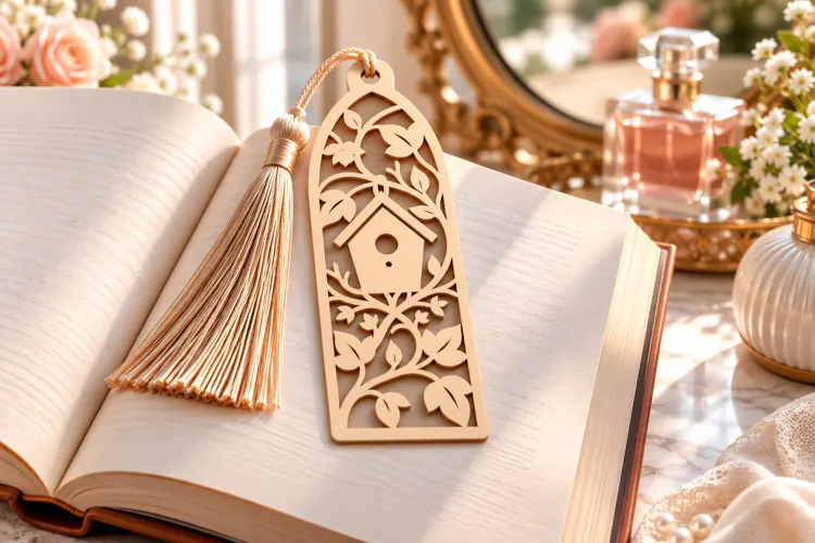 Botanical Rose Arch Bookmark Laser Cut SVG PNG DXF EPS