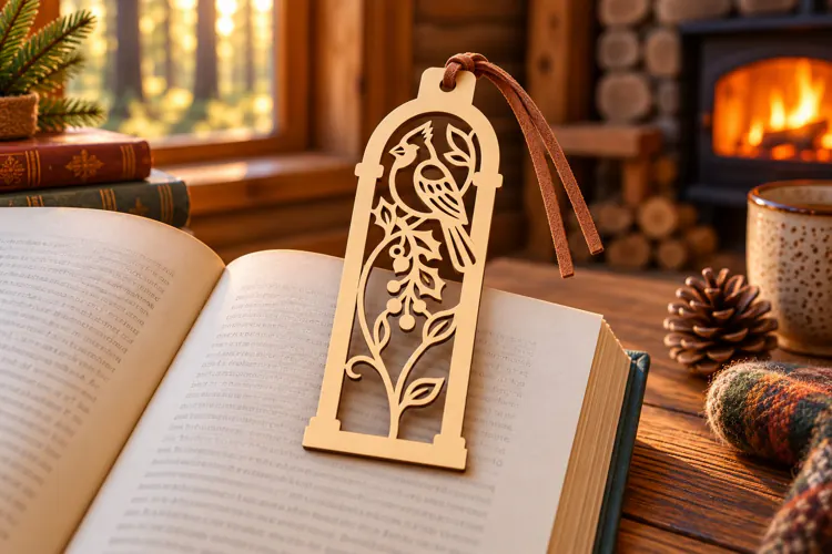 Botanical Scroll Arch Bookmark Laser Cut SVG PNG DXF EPS