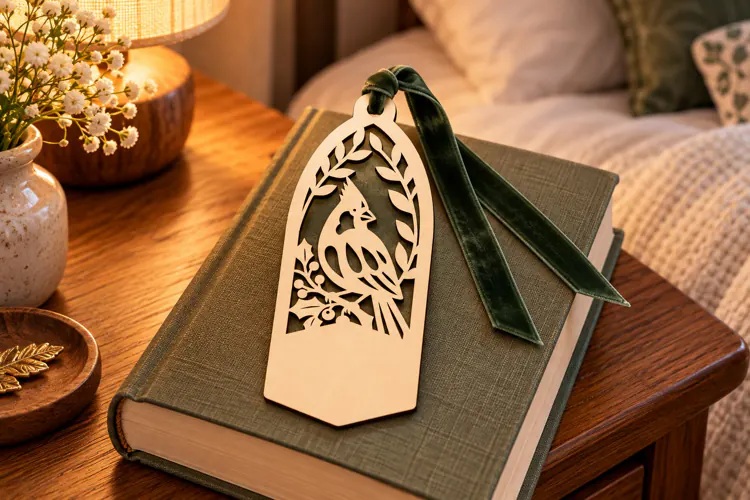 Floral Arch Bookmark Laser Cut SVG PNG DXF EPS, Wooden Book