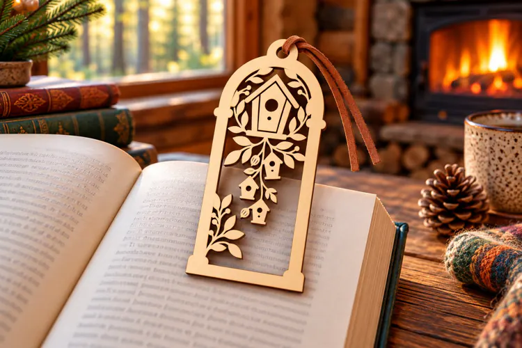 Floral Birdhouse Arch Bookmark Laser Cut SVG PNG DXF EPS